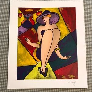 Debbie by Linda LeKinff 1998 Serigraph Signed COA Cubist Woman Portrait #1230